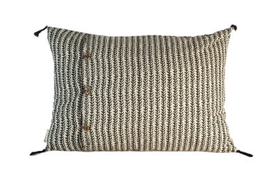 Coussin Long Epines carbone